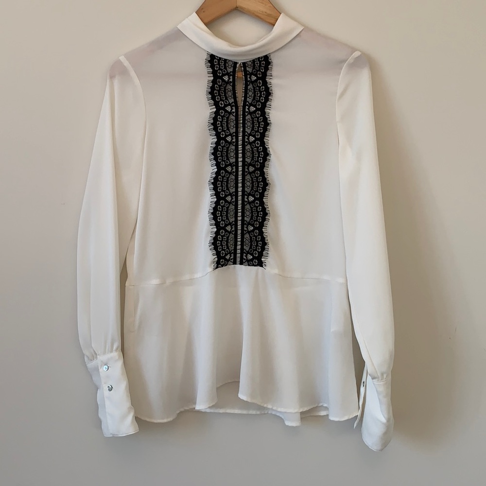 Zara Long Sleeve Peplum Blouse- Size M